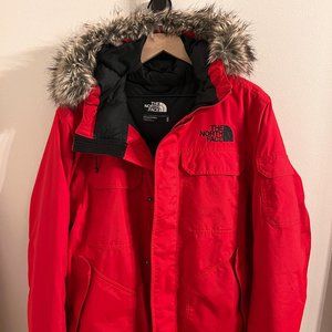 Red The North Face Gotham III Jacket, Size M